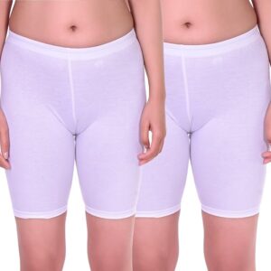 Long Shorts Inner WEAR for Girls & Women Soft Cloth Full COMFORTTABL Cycling Shorty EPACK-2