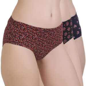 Women's High Coverage Super Combed Cotton Mid Waist Hipster with Concealed Waistband and Stay Fresh Treatment (Pack of 3_Colors & Prints May Vary)