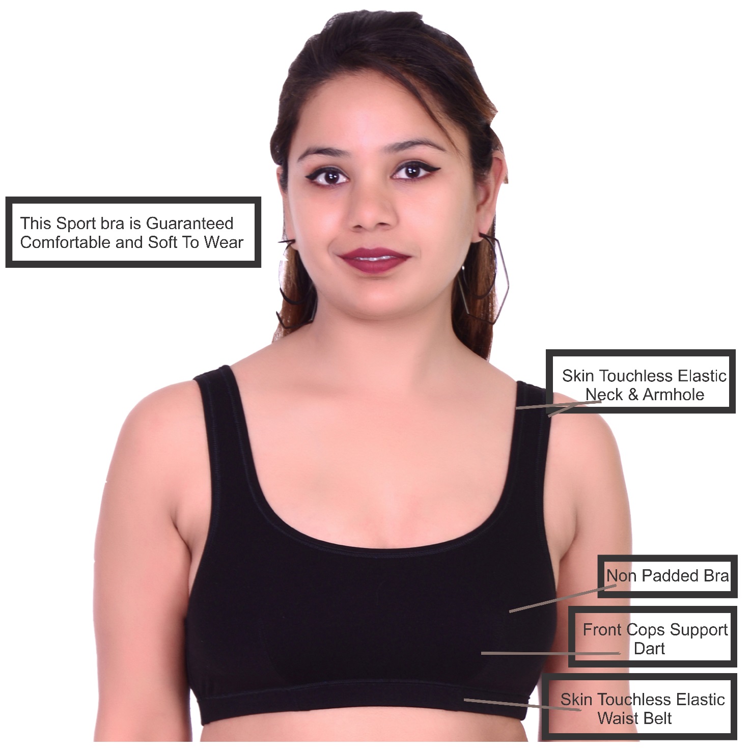SANIA BLACK sport bra front black intruduction.jpg